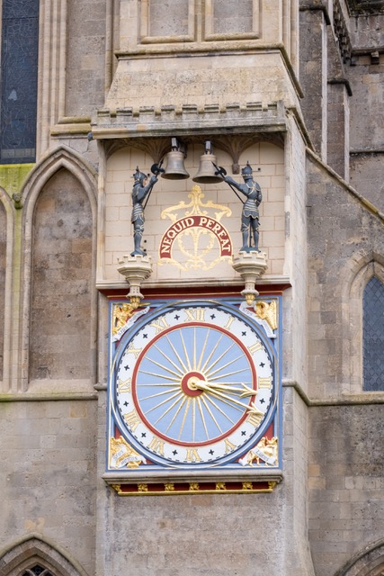 Image 1 The restored medieval clock face of Wells Cathedral. Copyright Wells Cathedral