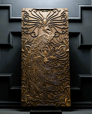 Peacock bronze portrait FHFD smaller